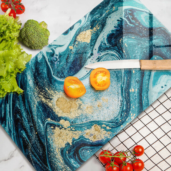 Worktop saver Blue abstraction gold