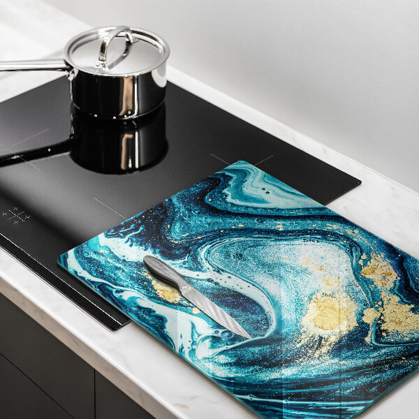 Worktop saver Blue abstraction gold