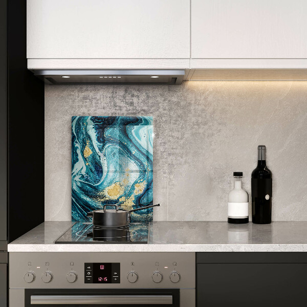 Worktop saver Blue abstraction gold