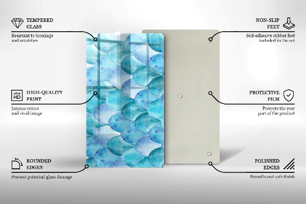 Worktop saver Watercolor scales