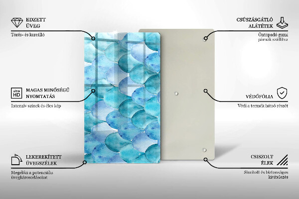 Worktop saver Watercolor scales