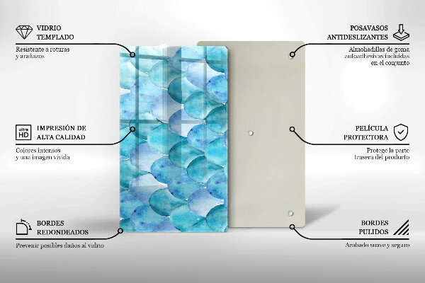 Worktop saver Watercolor scales