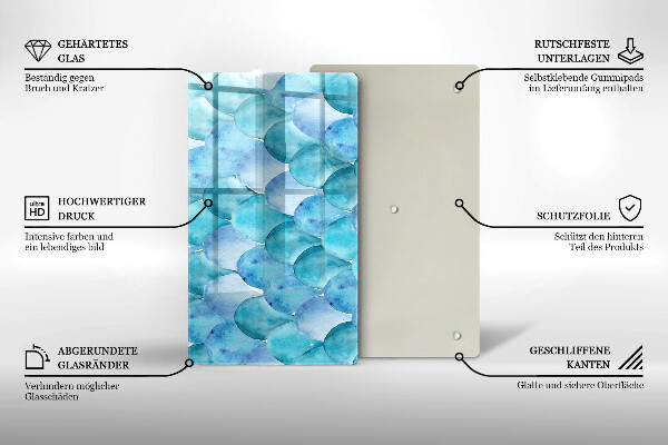 Worktop saver Watercolor scales