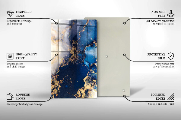 Worktop saver Elegant background and gold