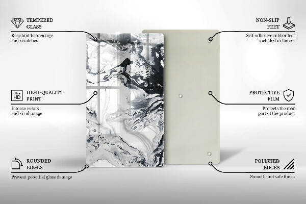Cutting board Ink abstraction