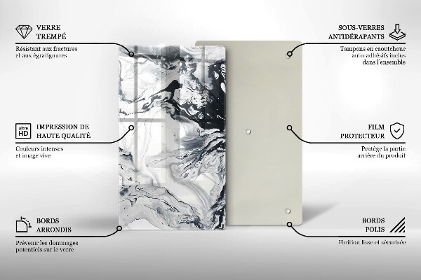 Cutting board Ink abstraction