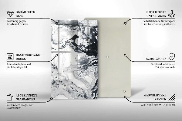Cutting board Ink abstraction