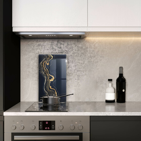 Cutting board Abstraction golden lines