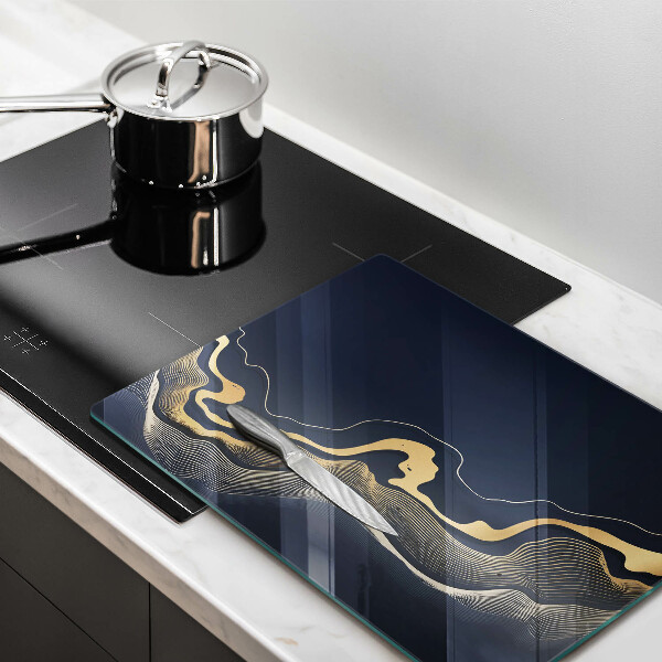 Cutting board Abstraction golden lines