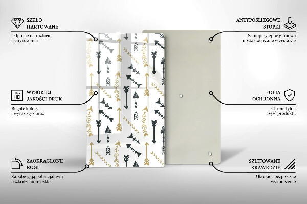 Cutting board Boho arrow pattern