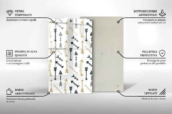 Cutting board Boho arrow pattern