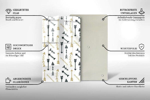 Cutting board Boho arrow pattern