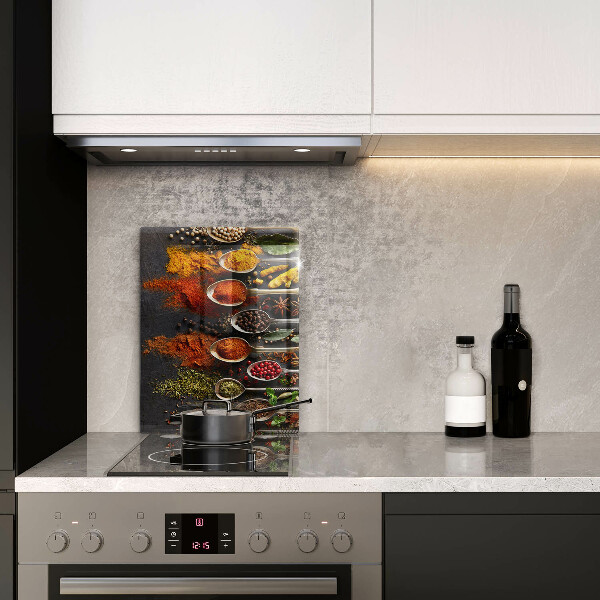 Cutting board Spoons with spices