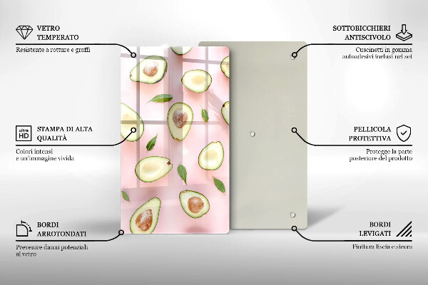 Cutting board Avocado pattern