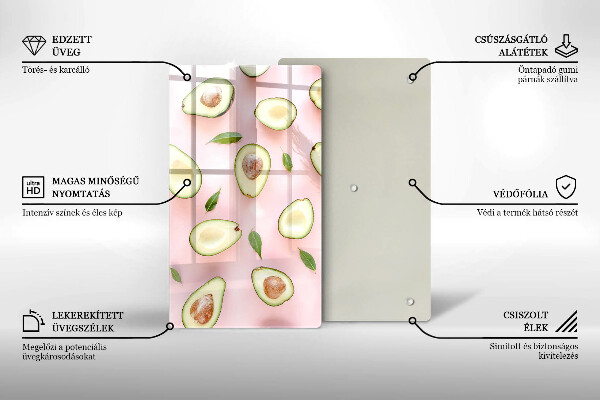 Cutting board Avocado pattern