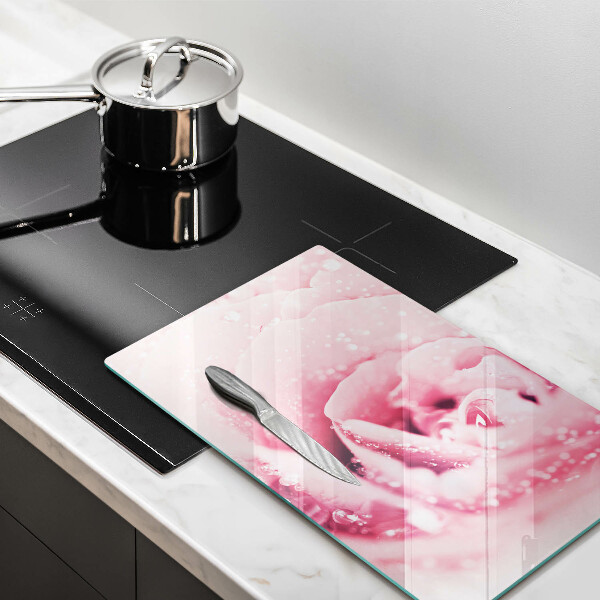 Cutting board Rosa drops and rose flower