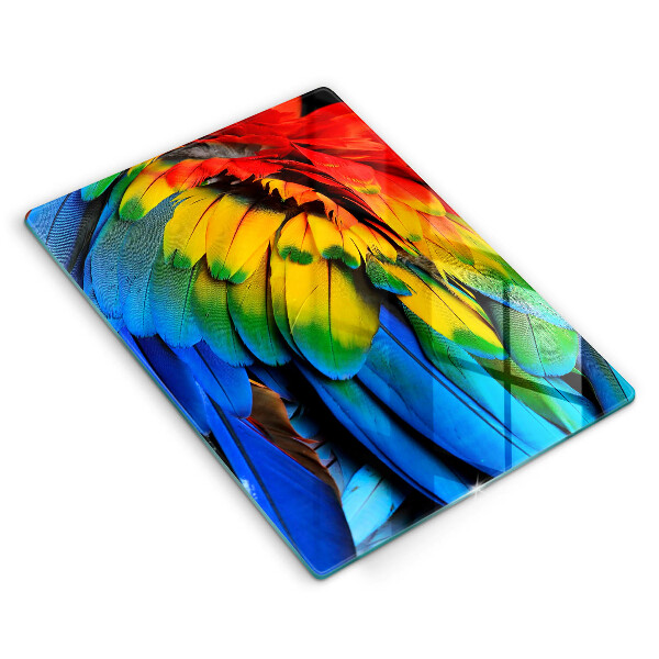 Cutting board Colorful parrots