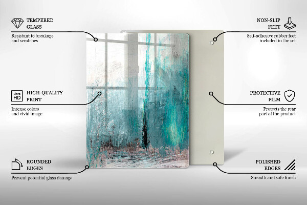 Cutting board Colorful parrots