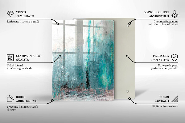 Cutting board Colorful parrots