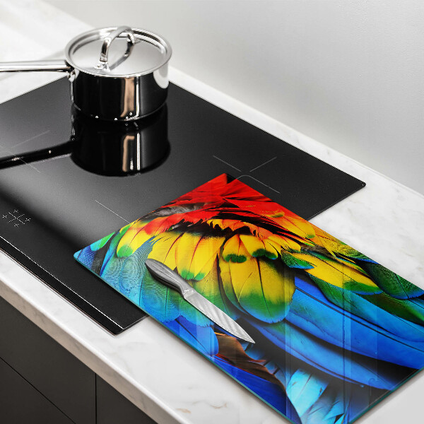 Cutting board Colorful parrots