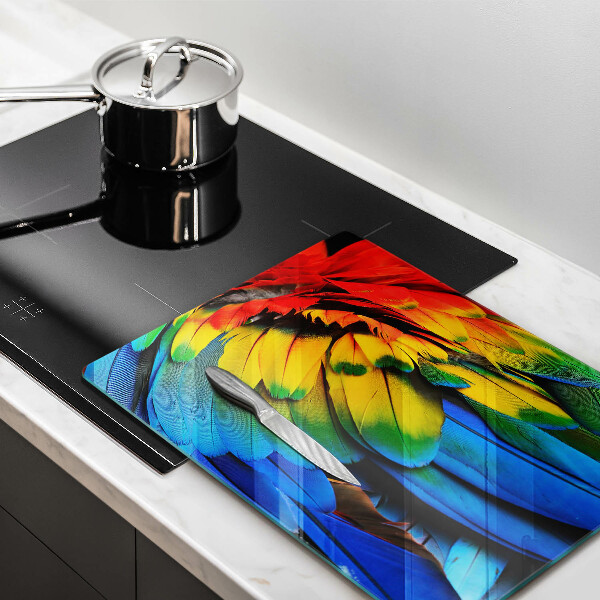 Cutting board Colorful parrots