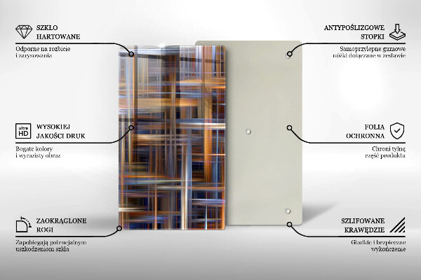 Cutting board Abstract paint lines