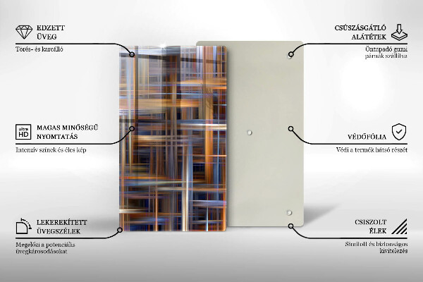 Cutting board Abstract paint lines