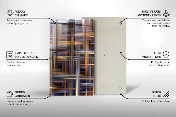 Cutting board Abstract paint lines