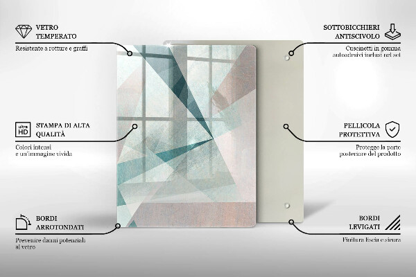 Cutting board Abstract paint lines