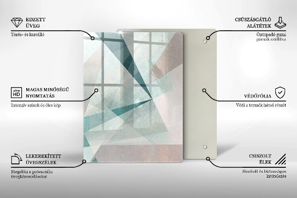 Cutting board Abstract paint lines