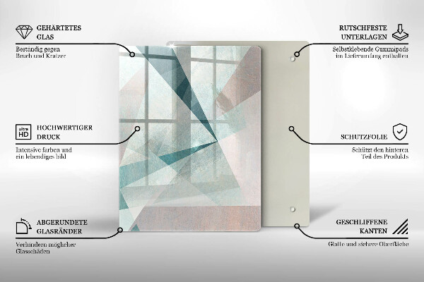 Cutting board Abstract paint lines