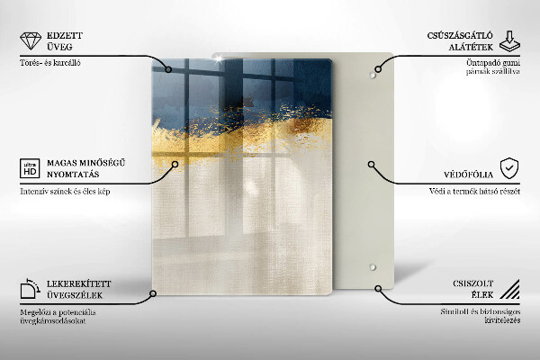 Cutting board Abstraction gold