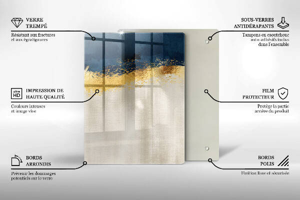 Cutting board Abstraction gold