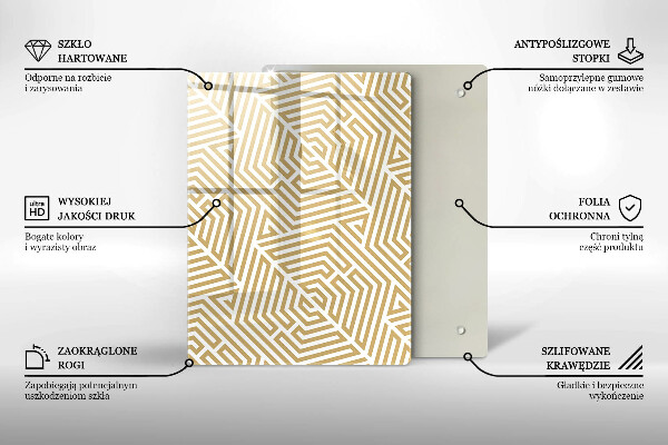 Cutting board Golden abstraction