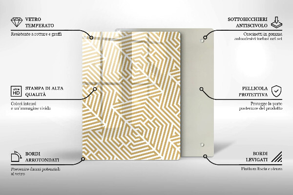 Cutting board Golden abstraction