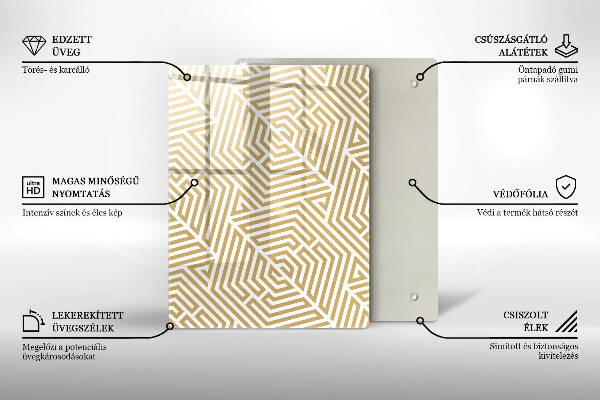 Cutting board Golden abstraction