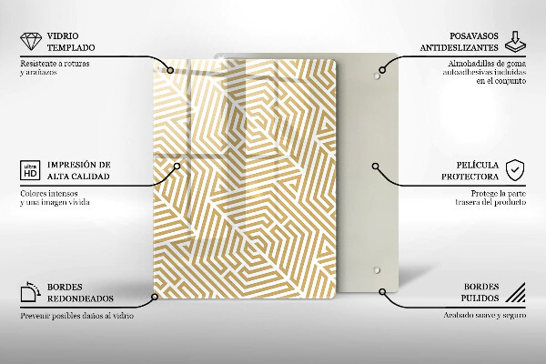 Cutting board Golden abstraction