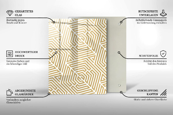 Cutting board Golden abstraction