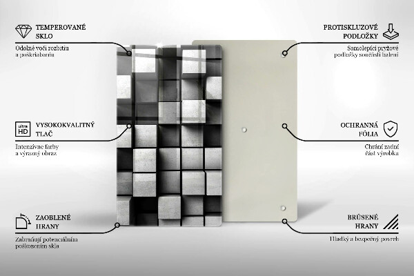 Cutting board 3D square abstraction
