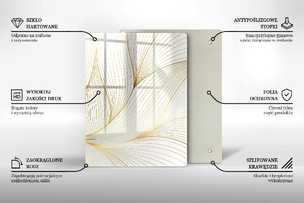 Cutting board 3D square abstraction