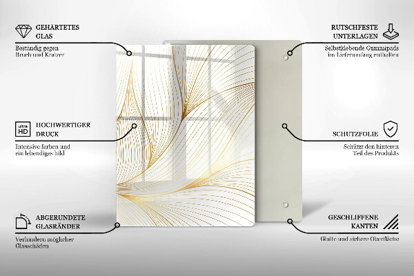 Cutting board 3D square abstraction