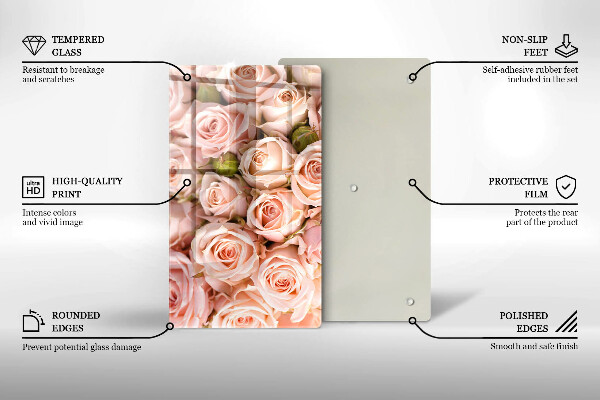 Cutting board A delicate bouquet of roses