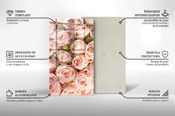 Cutting board A delicate bouquet of roses
