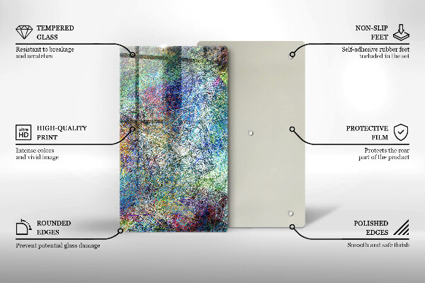 Cutting board Colorful abstraction of the line