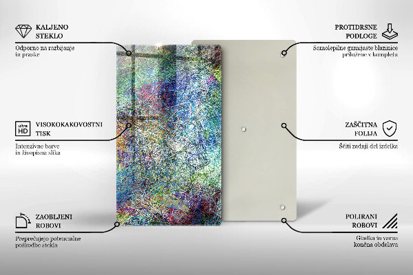 Cutting board Colorful abstraction of the line