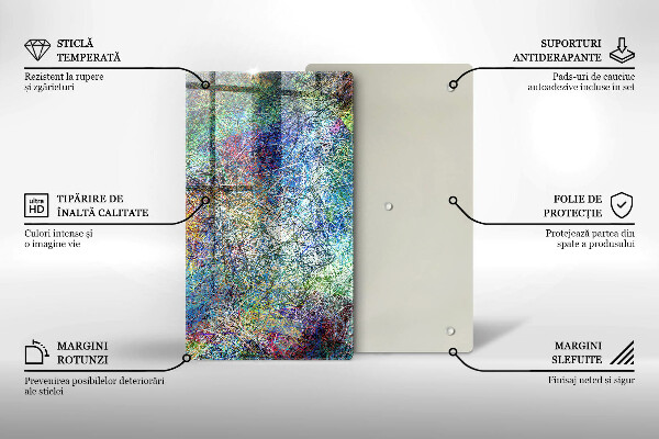 Cutting board Colorful abstraction of the line