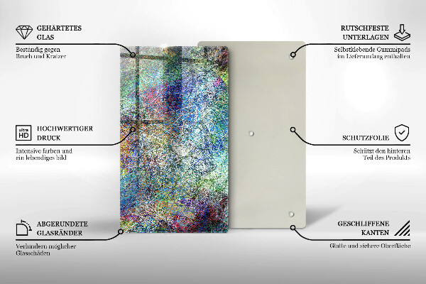 Cutting board Colorful abstraction of the line
