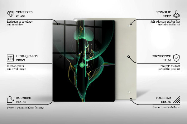 Cutting board Colorful abstraction of the line