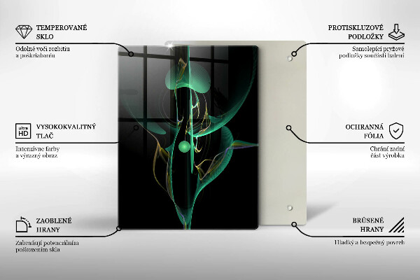 Cutting board Colorful abstraction of the line