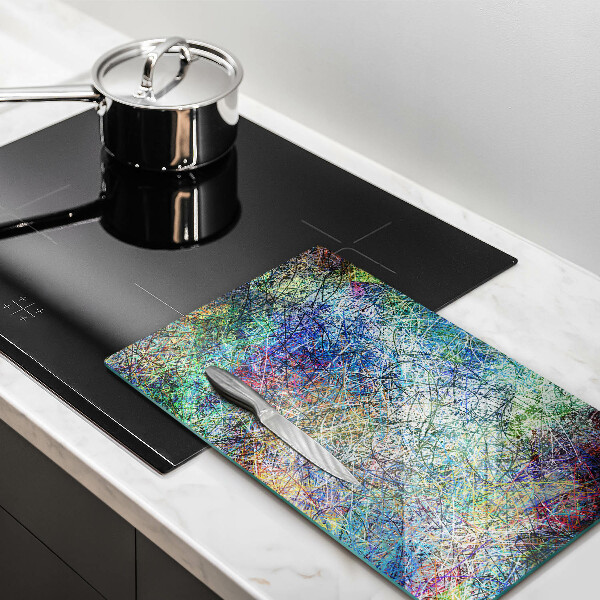 Cutting board Colorful abstraction of the line
